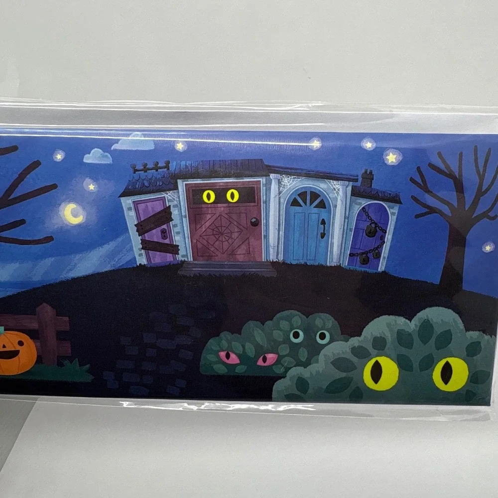 Up With Paper Haunted Monsters Halloween Panoramics Pop-Up Light Up Card‎